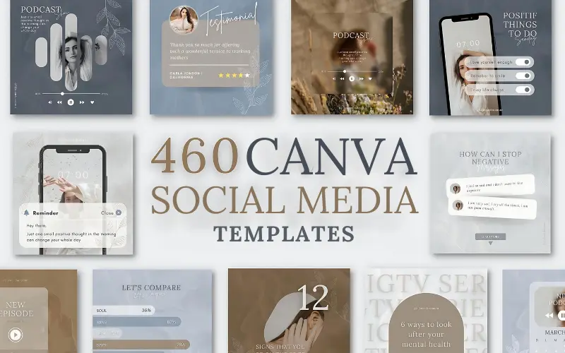 460 Canva Social Media Templates for Marketing