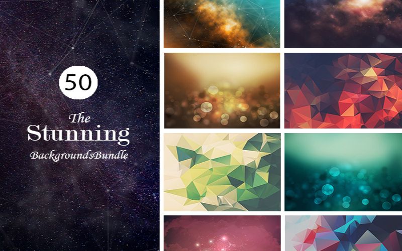 5 words: 50 Stunning Backgrounds — Extended License