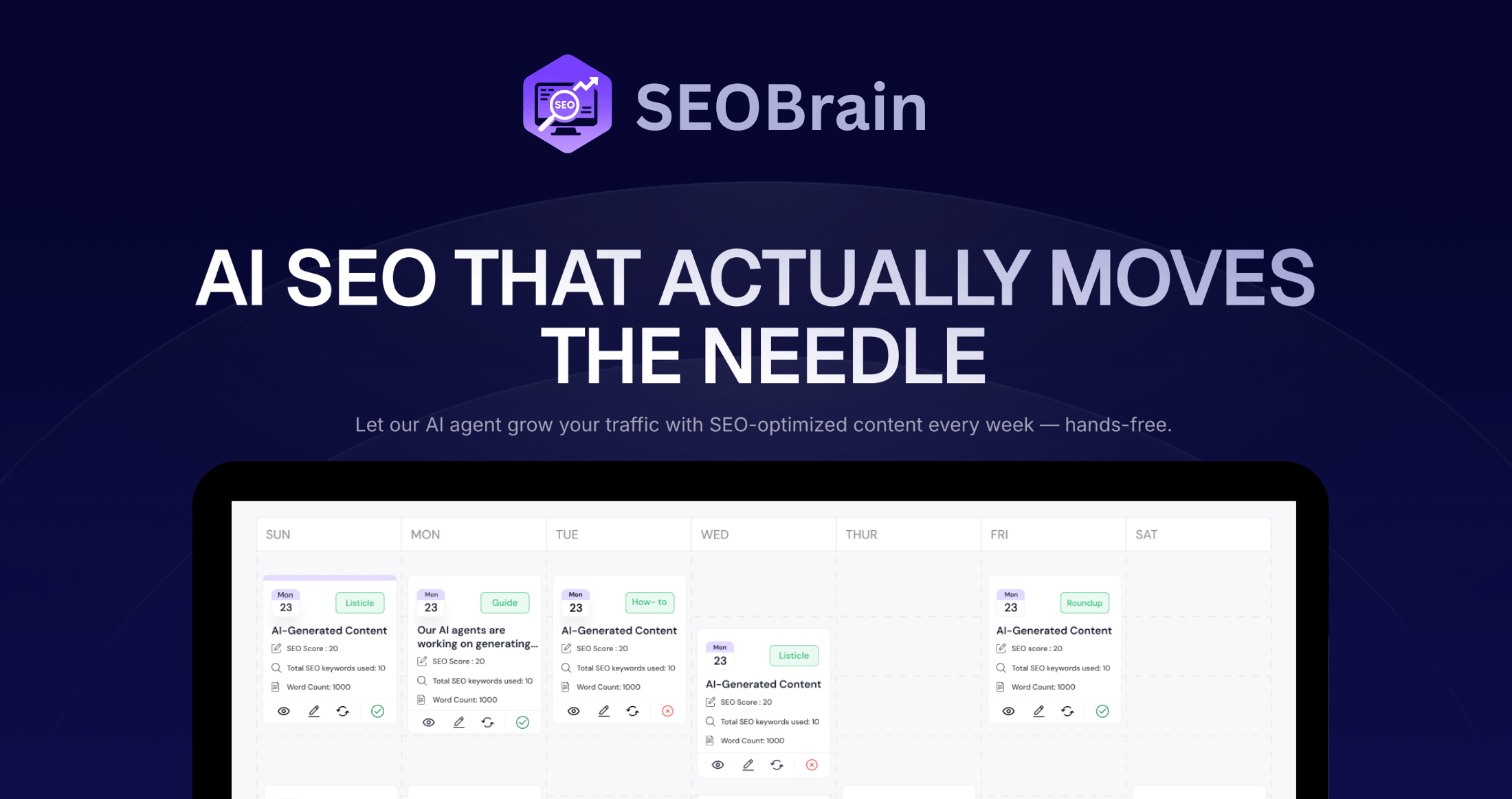 5 words: SEOBrain AI Insights and Optimization Platform