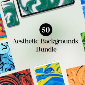 50 Aesthetic Backgrounds Bundle — Extended License