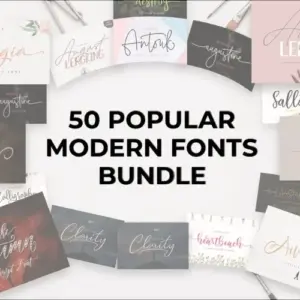 50 Modern Fonts Bundle — Commercial License