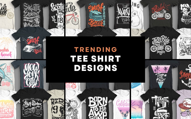50 Trending T-Shirt Designs — Extended License