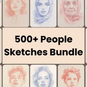 500+ People Sketches Bundle — Extended License