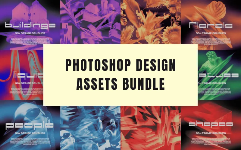 500+ Photoshop Assets Bundle — Extended License
