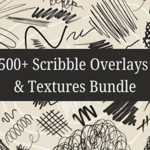 500+ Scribble Textures Bundle — Extended License