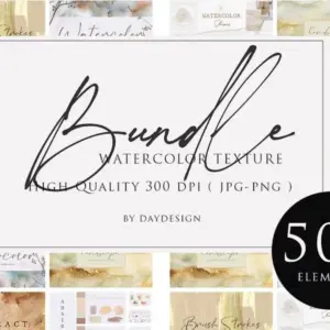 500+ Watercolor Design Elements — Extended License