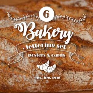 6 Bakery Lettering Posters — Extended License