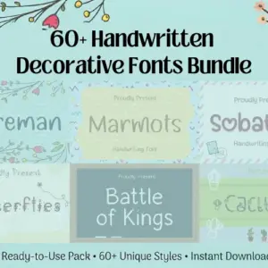 60+ Handwritten Decorative Fonts — Extended License