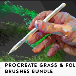 60 Procreate Grass & Foliage Brushes