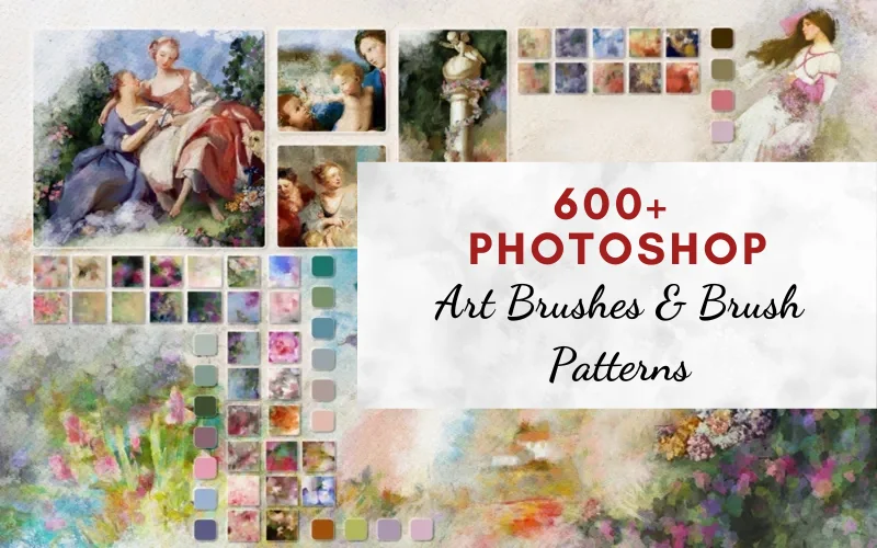 600+ Photoshop Art Brushes — Extended License
