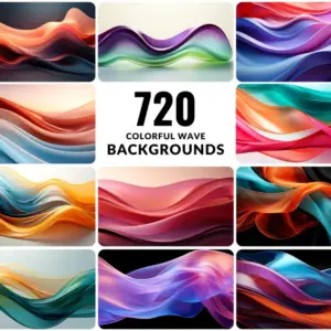 720 Colorful Wavy Backgrounds Pack