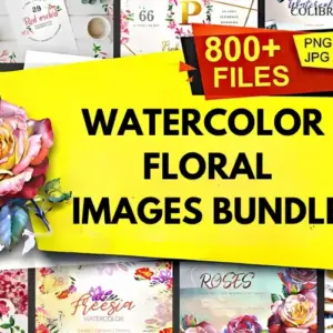 800+ Watercolor Floral Images Bundle — Extended License