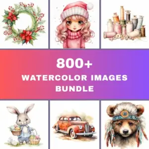 800+ Watercolor Images — Commercial License