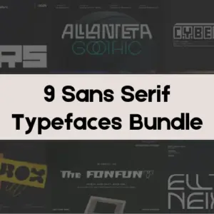 9 Sans-Serif Fonts Bundle - Commercial License