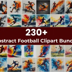 Abstract Football Clipart Bundle — Extended License