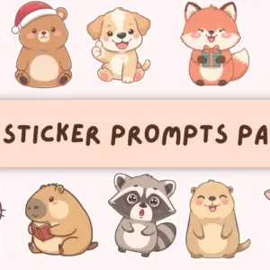 AI Animal Sticker Prompts — Commercial License