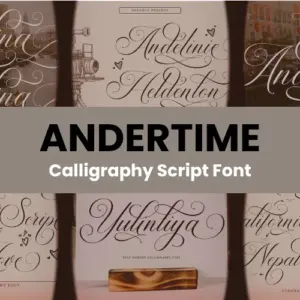 Andertime Calligraphy Script Font — Extended License