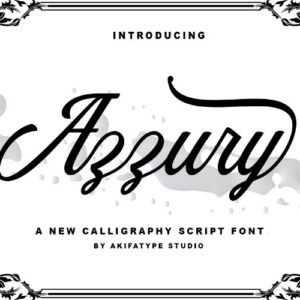 Azzury Script Font — Free Commercial License
