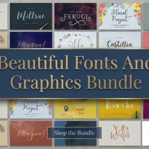 Beautiful Fonts and Graphics Bundle — Commercial License