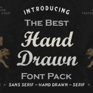 Blackport Hand-Drawn Font Pack — Extended License