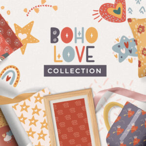 Boho Love Patterns Collection Freebie (5 words)