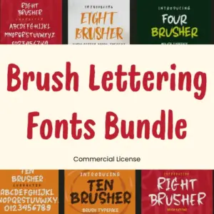 Brush Lettering Fonts Bundle — Commercial License