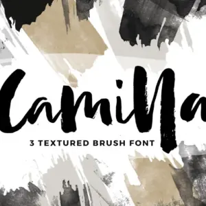 Camilla Textured Brush Font Trio — Extended License