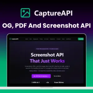 CaptureAPI: OG, PDF, Screenshot API — Lifetime Access