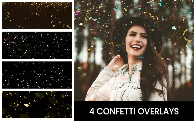 Confetti Photo Overlays Party Pack