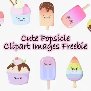 Cute Popsicle Clipart Freebie — Extended License
