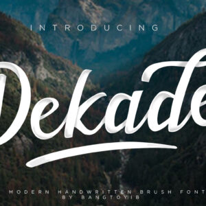 Dekade Brush Font with Swash Freebie