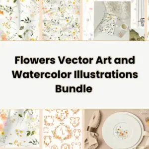 Flowers Vector and Watercolor Bundle — Extended License