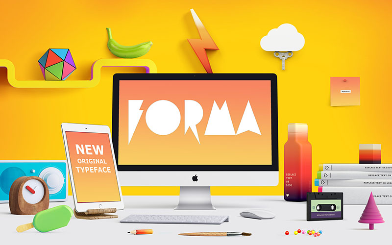 Forma Sharp Free Font — Extended License