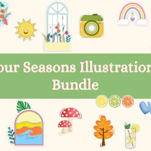 Four Seasons Illustrations Bundle — Commercial License