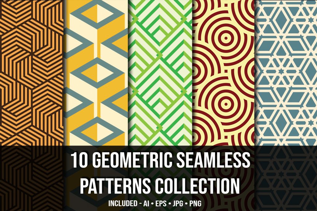 Free 10 Seamless Geometric Patterns