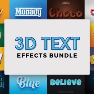 Free 3D Text Effects Bundle — Extended License