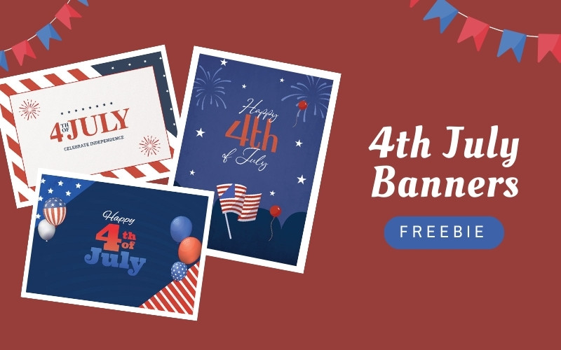 Free 4th of July Banner Pack