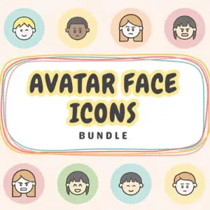 Free Avatar Face Icons Bundle — Extended License