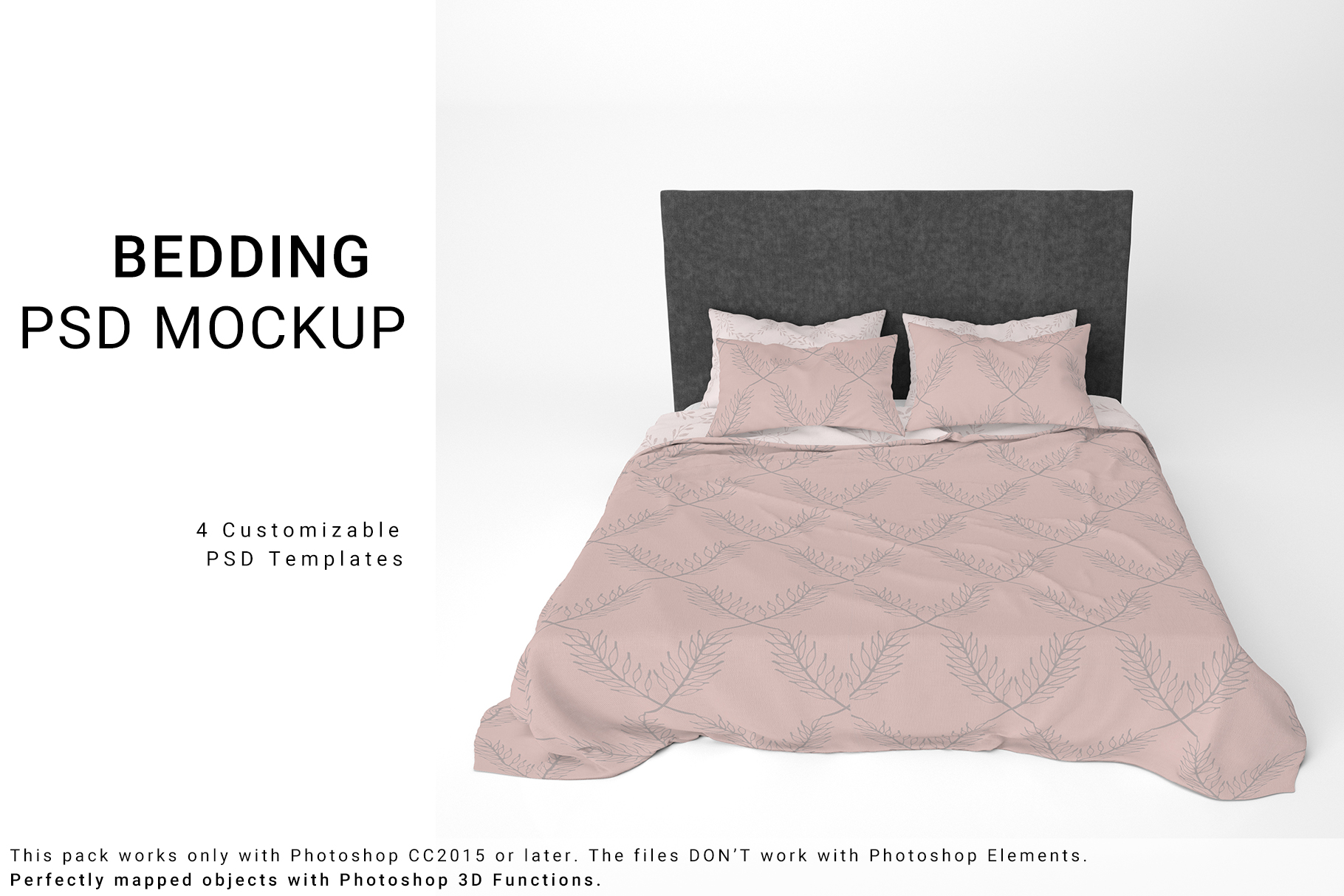 Free Bed Linens Mockup Set - Extended License