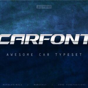 Free Car Font — Extended License Included
