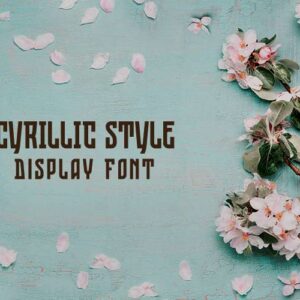 Free Cyrillic Display Font — Extended License