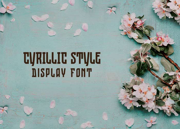 Free Cyrillic Display Font — Extended License