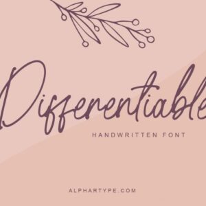 Free Differentiable Handwritten Font — Extended License