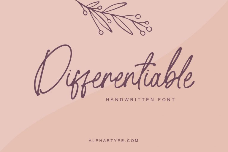 Free Differentiable Handwritten Font — Extended License