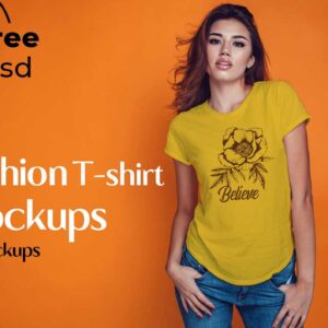 Free Fashion T-Shirt Mockup Bundle