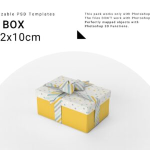 Free Gift Box PSD Mockups — Extended License