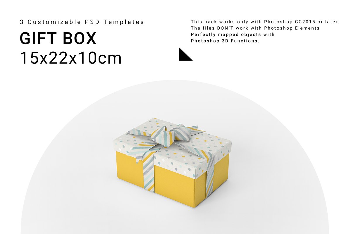 Free Gift Box PSD Mockups — Extended License
