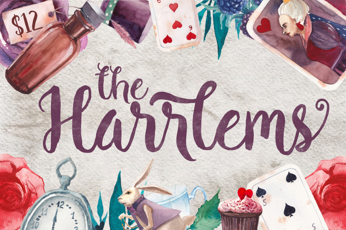Free Harrlems Font and Bonus Pack