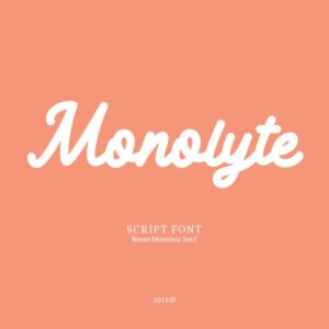 Free Monolyte Script Font — Extended License