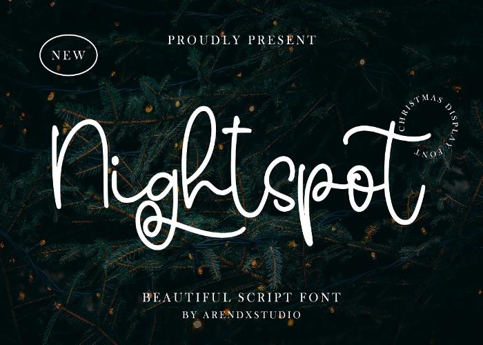 Free Nightspot Script Font — Extended License